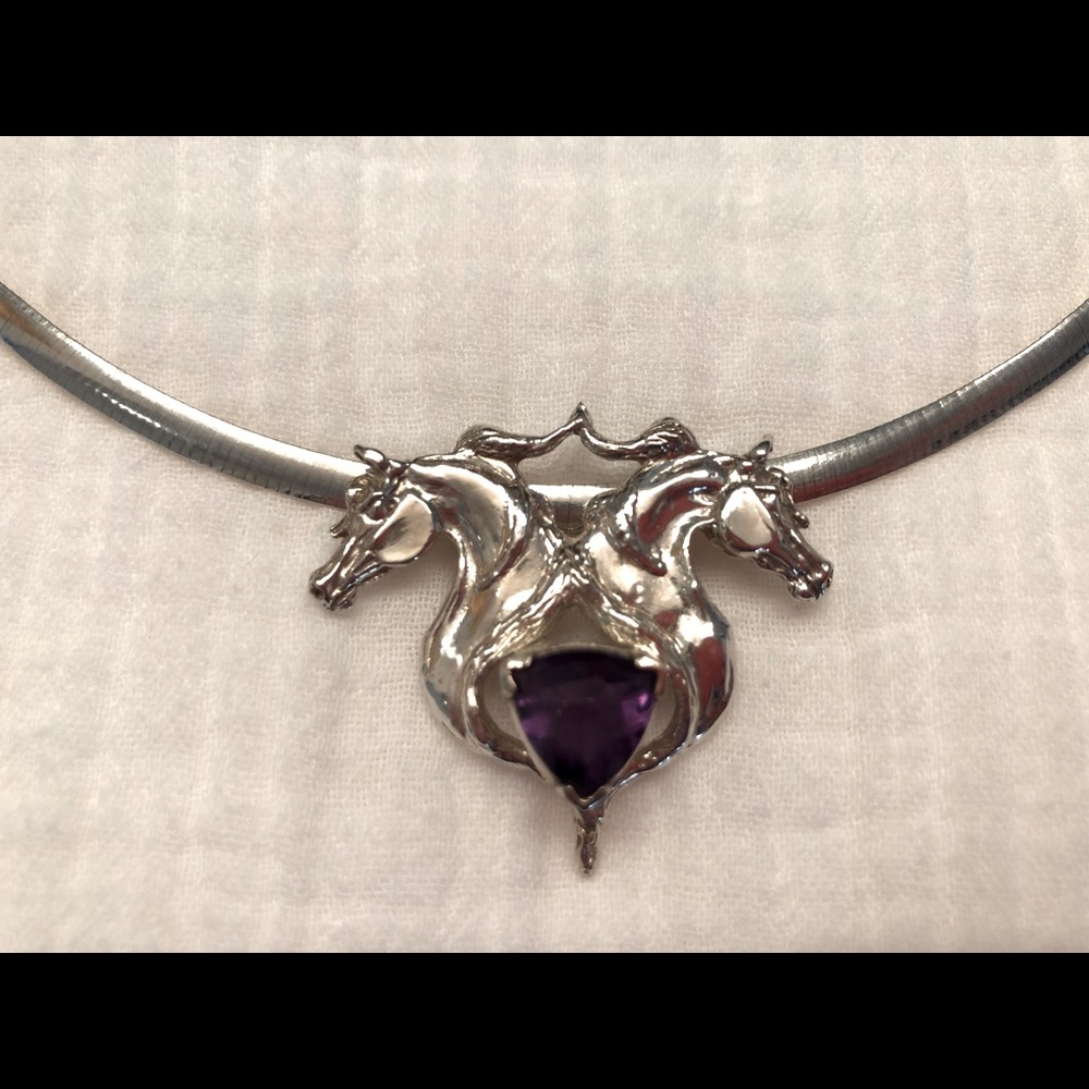 Gorgeous Sterling Silver Amethyst Necklace
